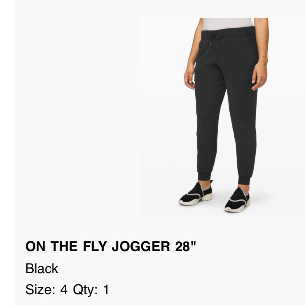 Lululemon Athletica Black On The Fly Jogger Pants